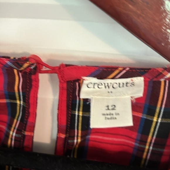 J Crew Crew Cuts Plaid Ruffle Top Size 12 - Picture 4 of 8
